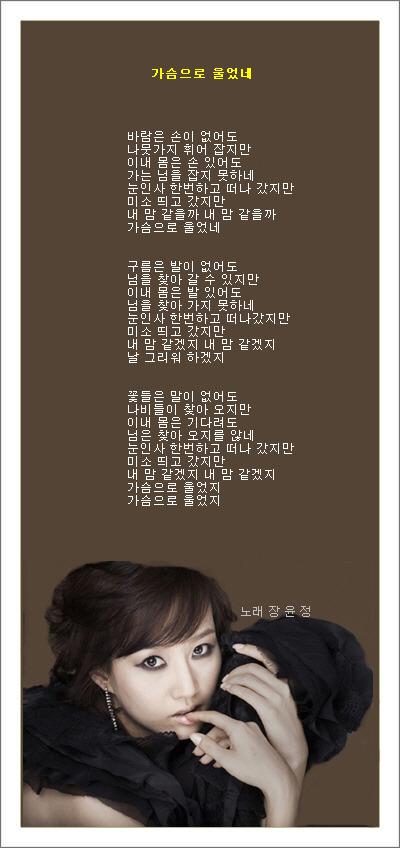 가슴으로 울었네 / 장윤정