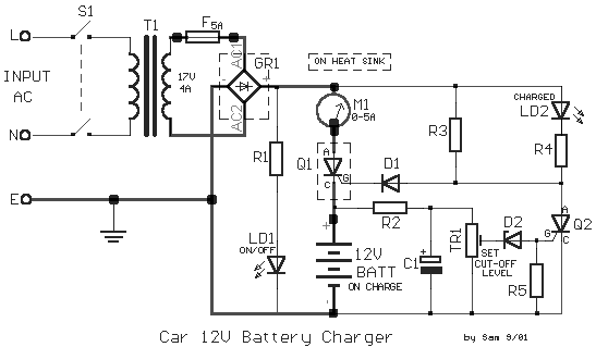 Car 12V battery charger wiring diagram for club car 12v free download 