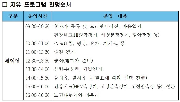 청태산 치유의 숲 이미지