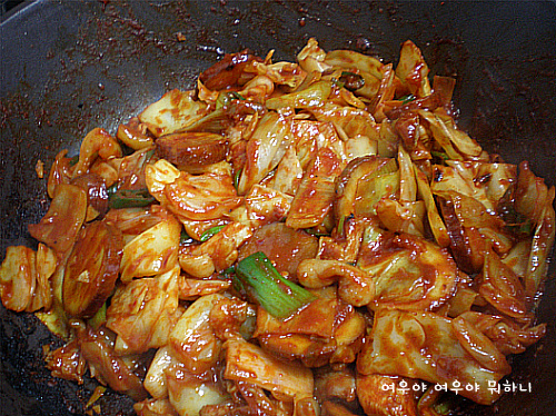 자투리 재료로 만든 춘천 닭갈비^^