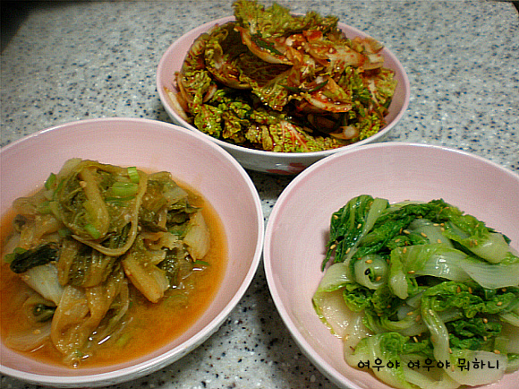 겉절이로 나물로 찌개로-겨울보약 봄동으로 차린 저녁상^^