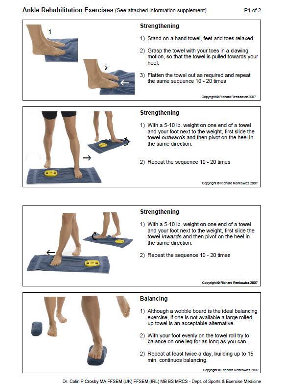 Ankle Rehabilitation Protocol And Home Exercise