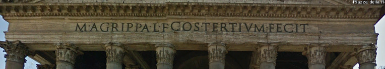 Αποτέλεσμα εικόνας για “M(arcus) Agrippa L(uci) f(ilius) co(n)s(ul) tertium fecit” pantheon
