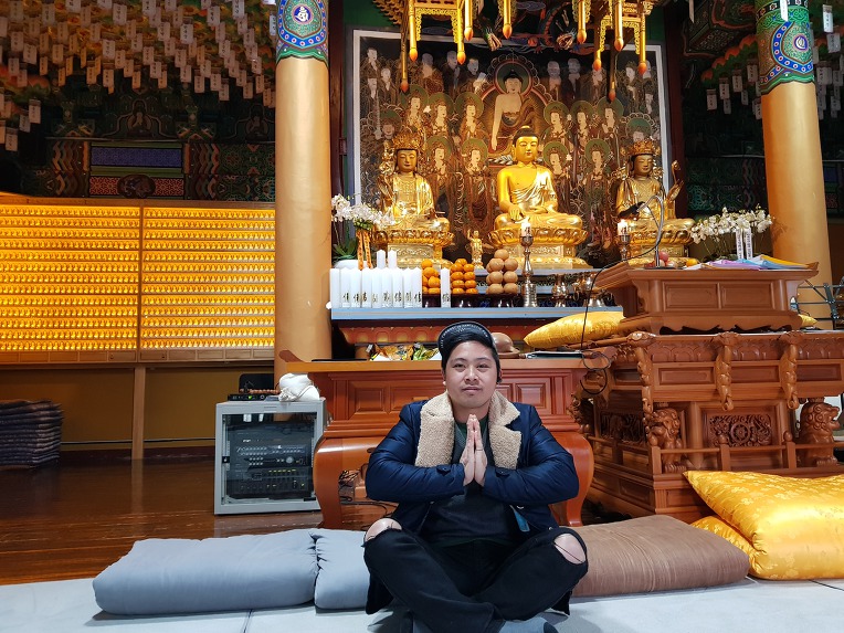 한라산 관음사로 필리핀(Philippines)에서온 Ricky Alilic와 사찰(Temple)순례