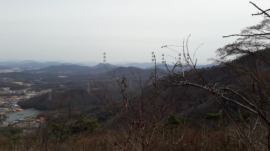 광주 태화산 미역산지나 섭산 웃골산 산길(2019년4월7일)