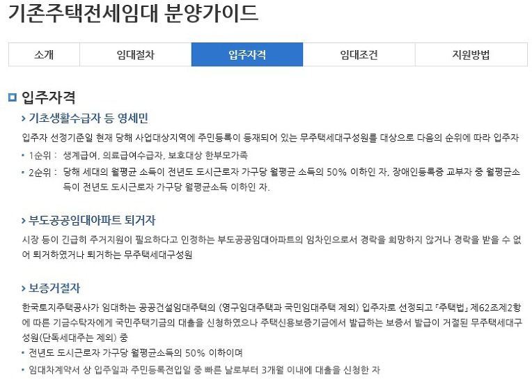 LH전세자금 대출(기존 주택전세임대) 조건 및 절차..