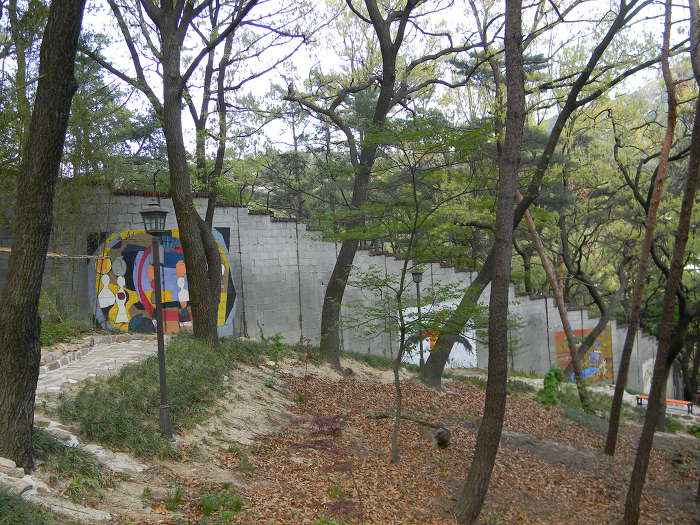 부암동 석파정 마무리 (별채, 북쪽 산책로, 소나무, 석파정, 경계벽 벽화)